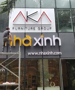 Thi công biển hiệu alu chữ nổi (Nhà Xinh)