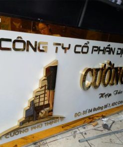 Thi công biển hiệu chữ nổi bằng inox