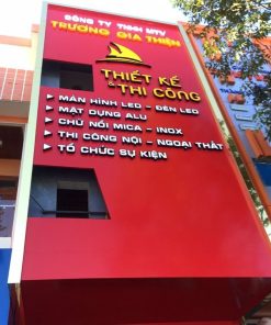 Thi công mặt dựng alu chữ nổi